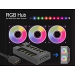 DELOCK RGB hub 64128 για ARGB LEDs, 10 θύρες, μαύρο - Image 2