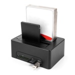 DELOCK docking station για 2.5" ή 3.5" SATA HDD/SSD 64183, 2 θέσεων, με card reader, 5Gbps, clone function, μαύρο - Image 2