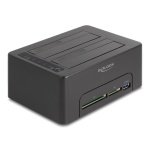 DELOCK docking station για 2.5" ή 3.5" SATA HDD/SSD 64183, 2 θέσεων, με card reader, 5Gbps, clone function, μαύρο