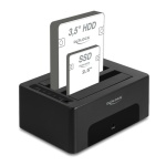 DELOCK docking station για 2.5" ή 3.5" SATA HDD/SSD 64187, 2 θέσεων, 5Gbps, clone/erase function, μαύρο - Image 2