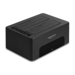 DELOCK docking station για 2.5" ή 3.5" SATA HDD/SSD 64187, 2 θέσεων, 5Gbps, clone/erase function, μαύρο