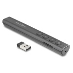 DELOCK τηλεχειριστήριο παρουσιάσεων 64250 με laser & πλήκτρα, 30m, γκρι