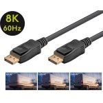 GOOBAY καλώδιο DisplayPort 64797, 8K/60Hz, 32.4 Gbps, 1m, μαύρο - Image 2