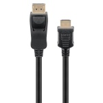 GOOBAY καλώδιο DisplayPort σε HDMI 64837, 4K/30Hz, 3m, μαύρο - Image 2