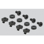 DELOCK cable management 66488, 19"/1U rack, 3x γάντζοι & βούρτσα, μαύρο - Image 4