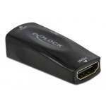 DELOCK αντάπτορας HDMI σε VGA 66560, με audio, 1080p/60Hz, μαύρος