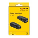 DELOCK αντάπτορας HDMI σε VGA 66560, με audio, 1080p/60Hz, μαύρος - Image 3