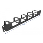 DELOCK cable management 66659 για rack 19"/1U, 5x γάντζοι, μαύρο - Image 2