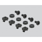 DELOCK cable management 66667, rack 19"/1U, 4x γάντζοι, γωνιακό, μαύρο - Image 3