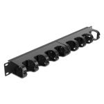 DELOCK cable management 66849 για rack 19"/1U, 10x γάντζοι, μαύρο