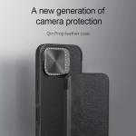 NILLKIN θήκη Qin Prop Leather για iPhone 16, δερμάτινη, μαύρη - Image 3