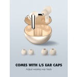 LDNIO earphones με θήκη φόρτισης T01, True Wireless, HiFi, Φ10mm, χρυσά - Image 5