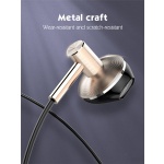 LDNIO earphones με μικρόφωνο HP09, 3.5mm σύνδεση, Φ13mm, 1.2m, ροζ χρυσό - Image 2