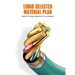 LDNIO καλώδιο USB-C σε USB-C LC631C, 65W PD, 1m, γκρι - Image 3