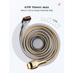 LDNIO καλώδιο USB-C σε USB-C LC651C, 65W, 1m, χρυσό - Image 2