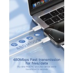 LDNIO καλώδιο USB-C LC901C, 65W PD, 480Mbps, 1m, λευκό - Image 3