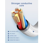 LDNIO καλώδιο USB-C LC901C, 65W PD, 480Mbps, 1m, λευκό - Image 4