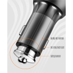 LDNIO φορτιστής αυτοκινήτου C503Q με καλώδιο, 2x USB, 36W, QC, γκρι - Image 3