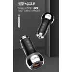 LDNIO φορτιστής αυτοκινήτου C1 με καλώδιο, USB & USB-C, 38W PD, μαύρος - Image 2