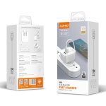 LDNIO φορτιστής τοίχου A201 με καλώδιο USB-C, 2x USB, 12W, λευκός - Image 5