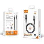 LDNIO καλώδιο USB-C σε USB-C LC102, 65W PD, 2m, γκρι - Image 5