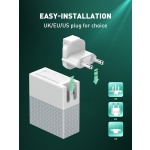 LDNIO φορτιστής τοίχου A2620C με καλώδιο, USB & USB-C, 65W PD, λευκός - Image 5