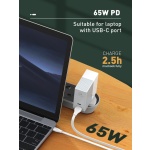 LDNIO καλώδιο USB-C σε USB-C LC131C, 65W PD, 1m, λευκό - Image 2