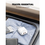 LDNIO φορτιστής τοίχου A2528M με καλώδιο, 2x USB-C, 35W, MFi, λευκό - Image 5