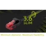 GOOBAY καλώδιο δικτύου 71548, CAT 6 U/UTP, slim, copper, 250MHz, 0.25m, μαύρο - Image 2