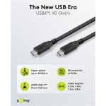 GOOBAY καλώδιο USB-C 74183, USB4, 240W, 40Gbps, 8K/60Hz, 1m, μαύρο - Image 4