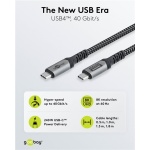 GOOBAY καλώδιο USB-C 74210, USB4, 240W, 40Gbps, 8K/60Hz, 0.50m, γκρι - Image 4