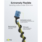 GOOBAY καλώδιο δικτύου 74238, CAT 6A U/UTP, ultra slim, copper, 500MHz, 3m, μαύρο - Image 4