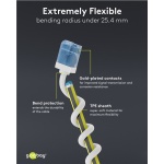 GOOBAY καλώδιο δικτύου 74285, CAT 6A U/UTP, ultra slim, copper, 500MHz, 0.5m, λευκό - Image 4