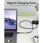 GOOBAY καλώδιο USB-C 74376, USB4, 240W, 80Gbps, 16K/60Hz, 1.2m, μαύρο - Image 3