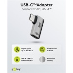 GOOBAY αντάπτορας USB-C 74441, γωνιακός 90°, USB4, 240W, 40Gbps, 8K, γκρι - Image 3