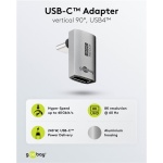 GOOBAY αντάπτορας USB-C 74442, γωνιακός 90°, USB4, 240W, 40Gbps, 8K, γκρι - Image 3