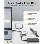 GOOBAY USB hub 74460, 5x θυρών, USB 3.2, 5Gbps, 100W, USB-C σύνδεση, γκρι - Image 5