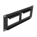 DELOCK patch panel Easy 45 81379, 10", 2U, 90.5x45.2mm x2, μαύρο - Image 2
