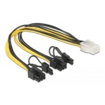 DELOCK καλώδιο PCIe 6pin σε 2x 8pin 83433, 30cm - Image 2