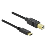 DELOCK καλώδιο USB-C σε USB Type B 83666, 480Mbps, 3m, μαύρο