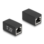 DELOCK σύνδεσμος RJ45 88003, θηλυκό σε θηλυκό, Cat.6, μαύρος
