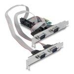 DELOCK κάρτα επέκτασης PCIe σε 4x RS-232 90410, 115.2Kbps