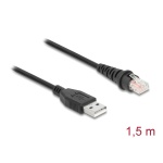 DELOCK καλώδιο USB σε RJ50 90598 για barcode scanner, 1.5m, μαύρο - Image 2