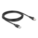 DELOCK καλώδιο USB σε RJ50 90612 για barcode scanner, 3m, μαύρο - Image 2