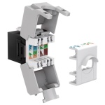 GOOBAY Keystone module RJ45 CAT 6A 90692, UTP, μαύρο - Image 2