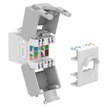 GOOBAY Keystone module RJ45 CAT 6A 90867, UTP, λευκό - Image 2