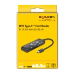 DELOCK card reader 91739 για micro SD/SD/CF/MS/xD, USB-C, μαύρο - Image 2