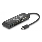 DELOCK card reader 91739 για micro SD/SD/CF/MS/xD, USB-C, μαύρο