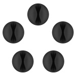 GOOBAY οργανωτές καλωδίων σιλικόνης 95040, 1 θέση, Φ7.8mm, μαύρο, 5τμχ