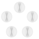 GOOBAY οργανωτές καλωδίων σιλικόνης 95183, 1 θέση, Φ7.8mm, λευκό, 5τμχ